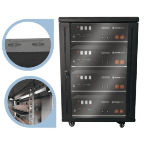 Armario rack 16U para baterías solares (600x600x840 mm)