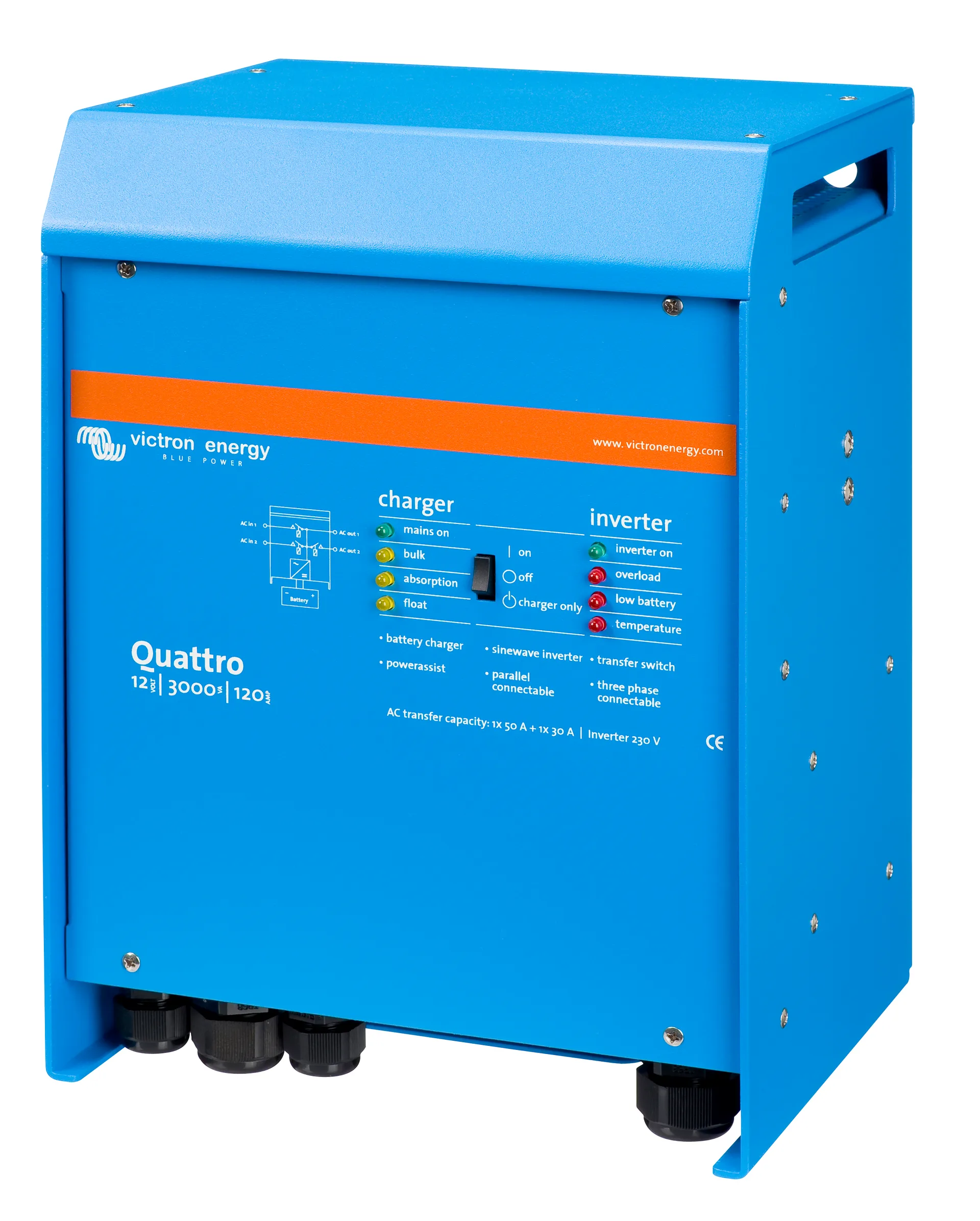 Inversor cargador Victron Quattro 48V 5000VA 70A /100 - Imagen 2
