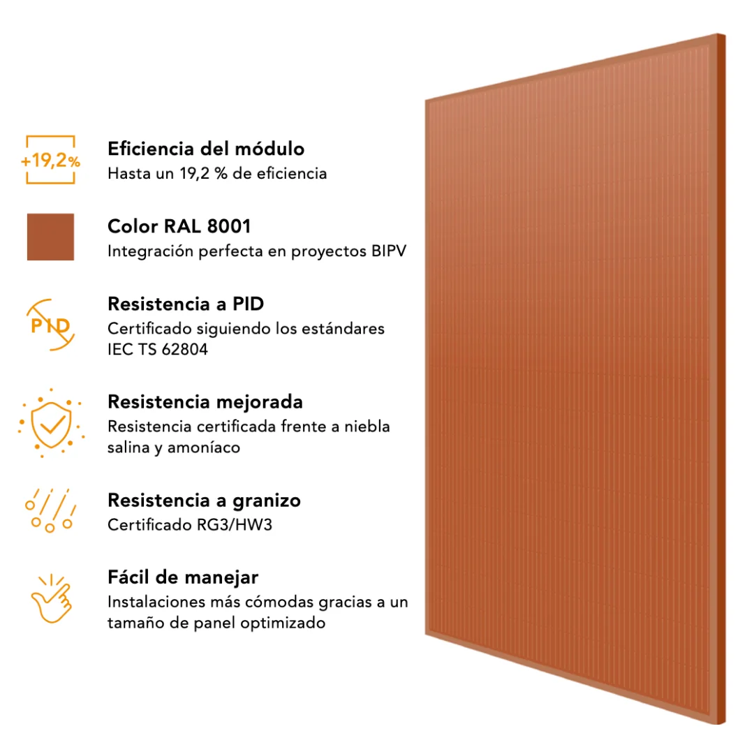 Panel solar Eurener Pallet 24 ud: 400W Bifacial Terracota TOP Con N-type - Imagen 2