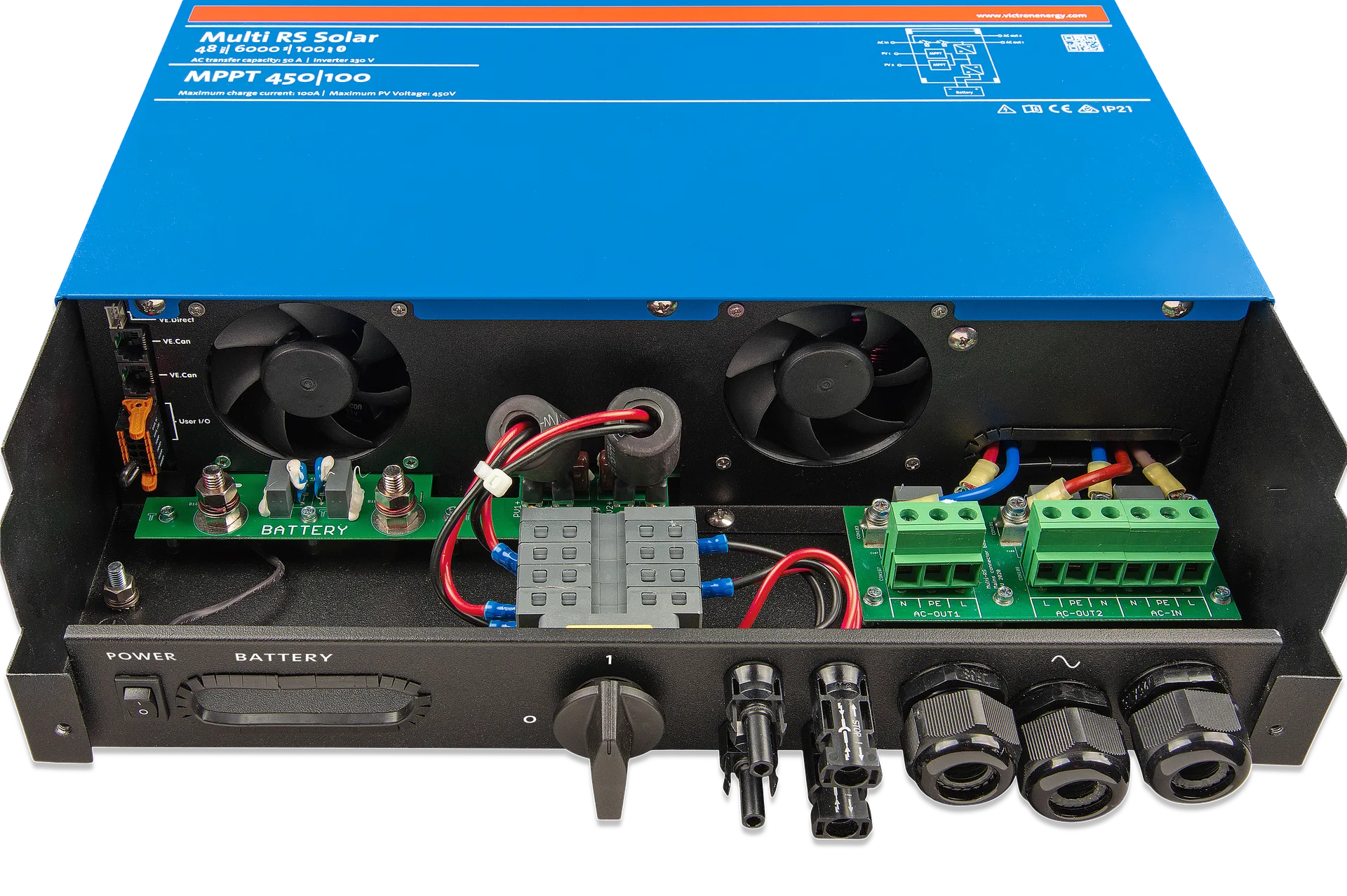 Inversor cargador Victron 48V 6000VA 100A Multi RS Solar /100 - Imagen 4