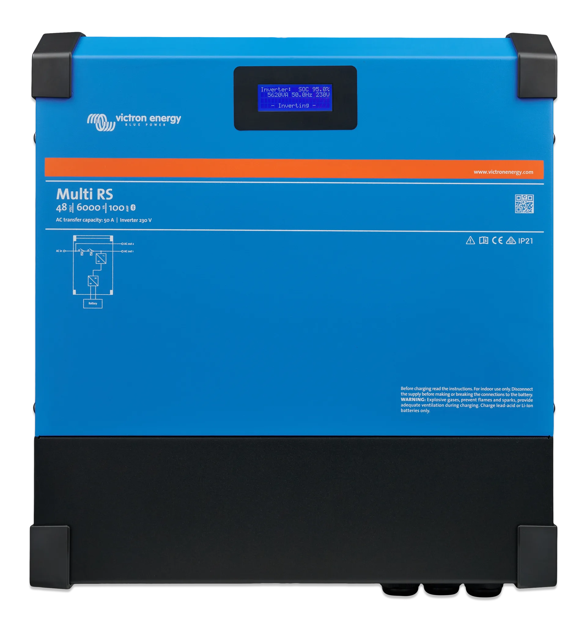 Inversor cargador Victron 48V 6000VA 100A Multi RS 230V - Imagen 2