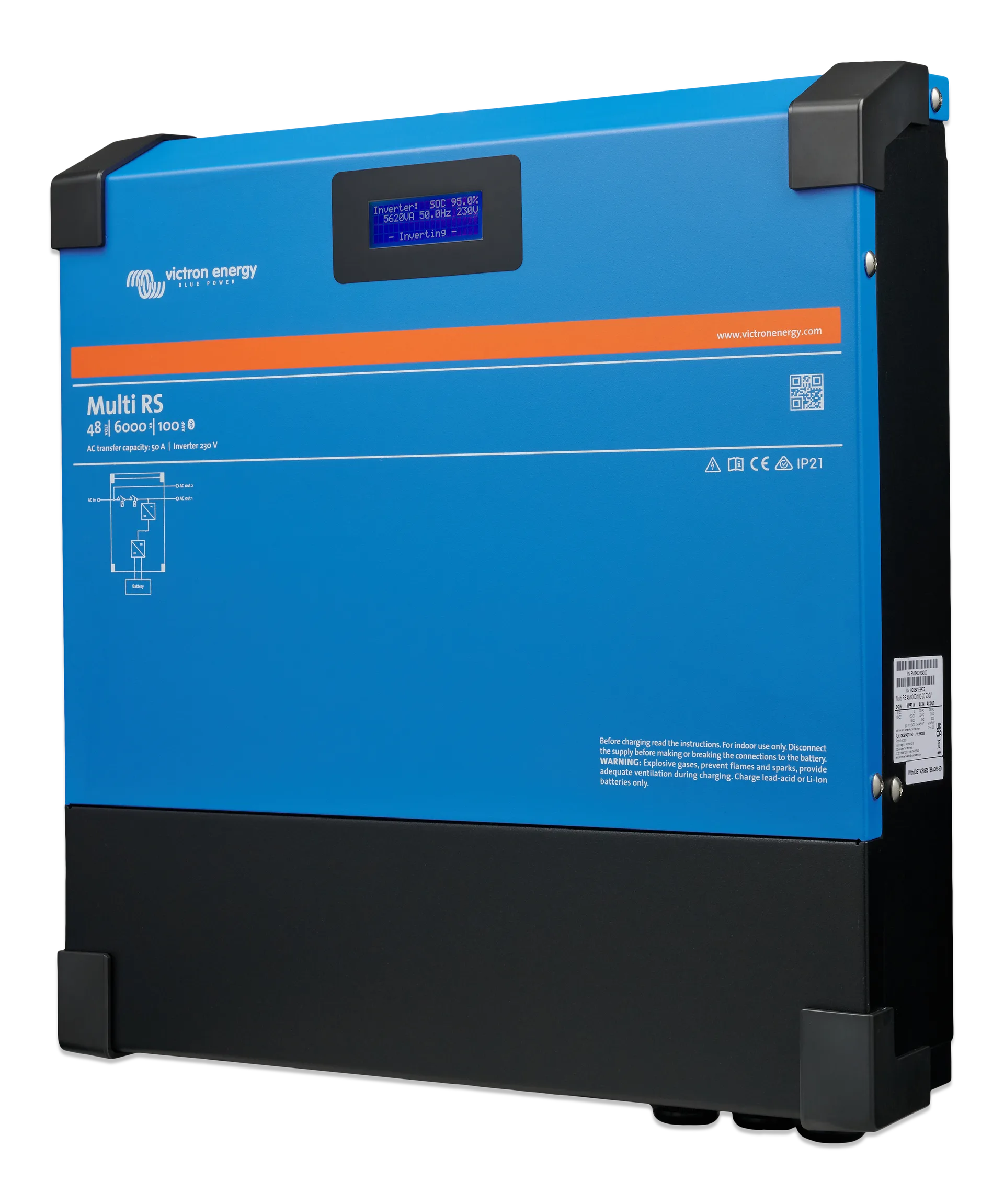 Inversor cargador Victron 48V 6000VA 100A Multi RS 230V - Imagen 3