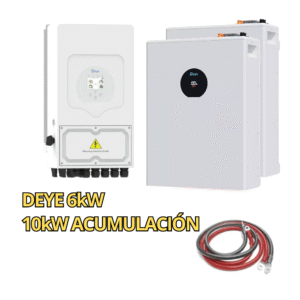 Pack Deye 6kW + Batería 10,24 kWh (2 × Deye SE-F5 Pro blanca) (Sin Paneles)